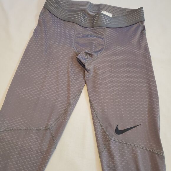 Nike Pro Mens Large Tall LT Dri-Fit Pro Fitted Leggings Gray Athletic Sport Gym - Picture 2 of 9